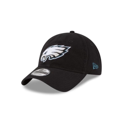 Black Philadelphia Eagles Hat - New Era NFL Core Classic 9TWENTY Adjustable Caps USA0346215